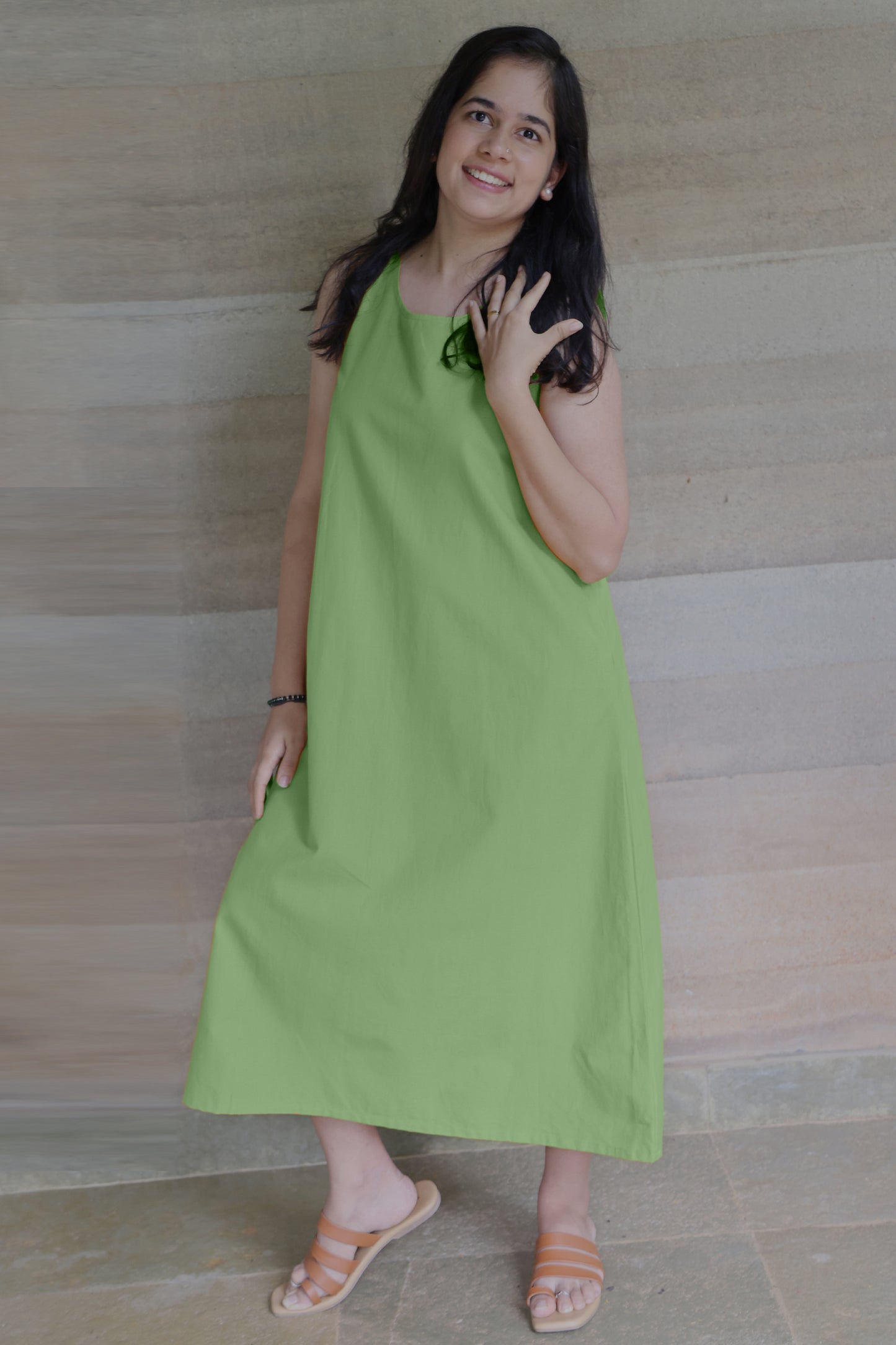 Sage Green Sleeveless Maxi Dress