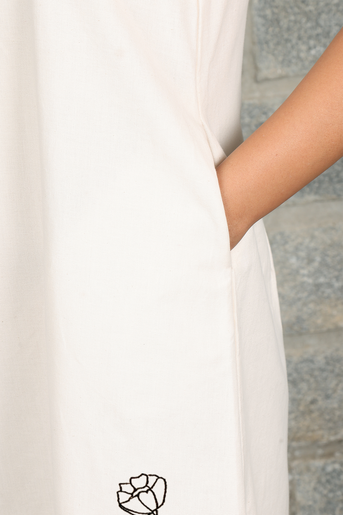 Kora Sleeveless Maxi Dress with Embroidery