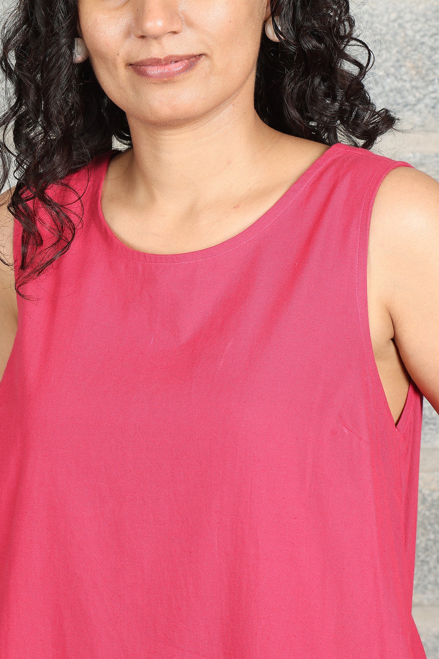 Viva Magenta Sleeveless Maxi Dress