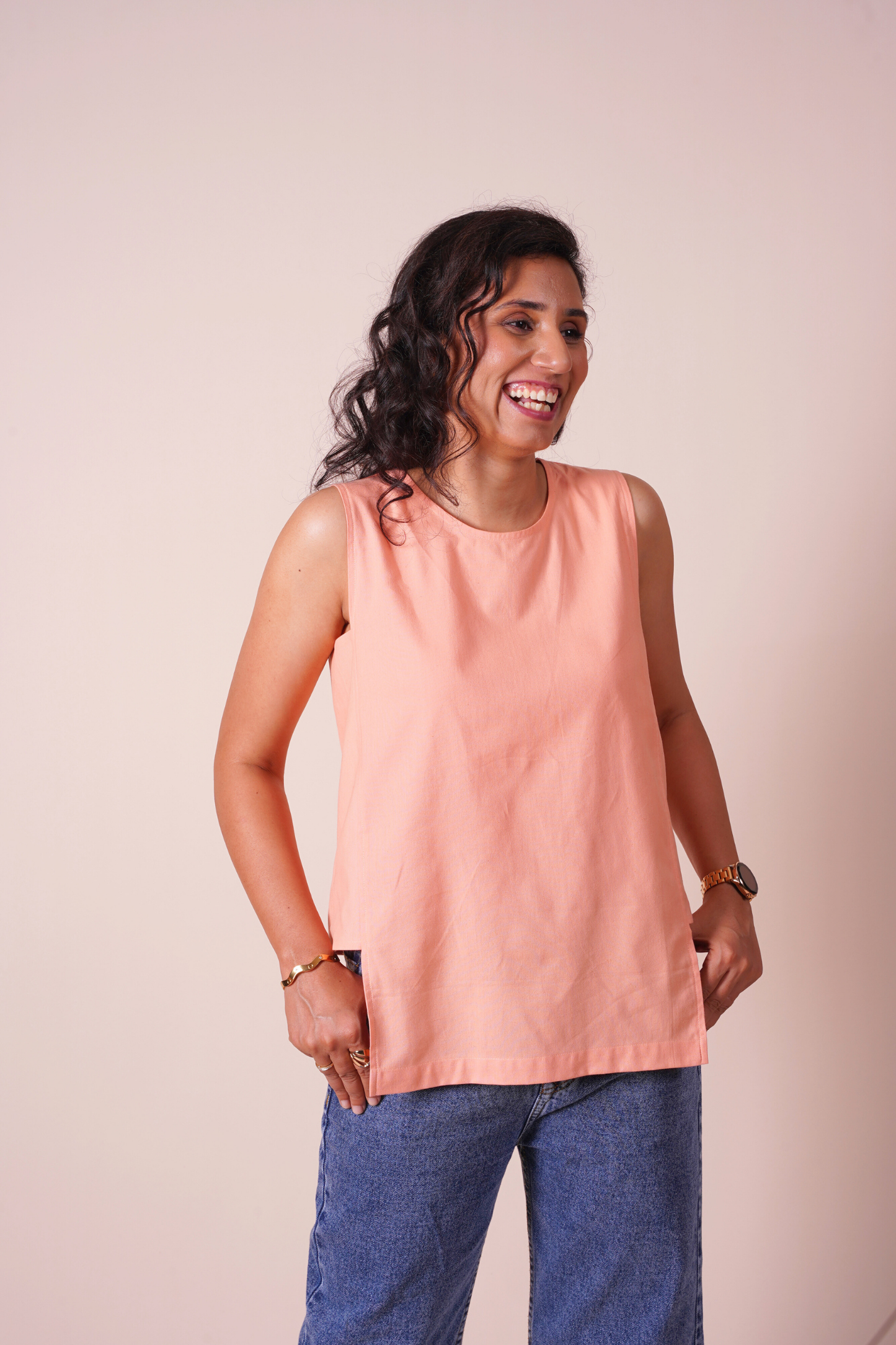 Peach Drift Top