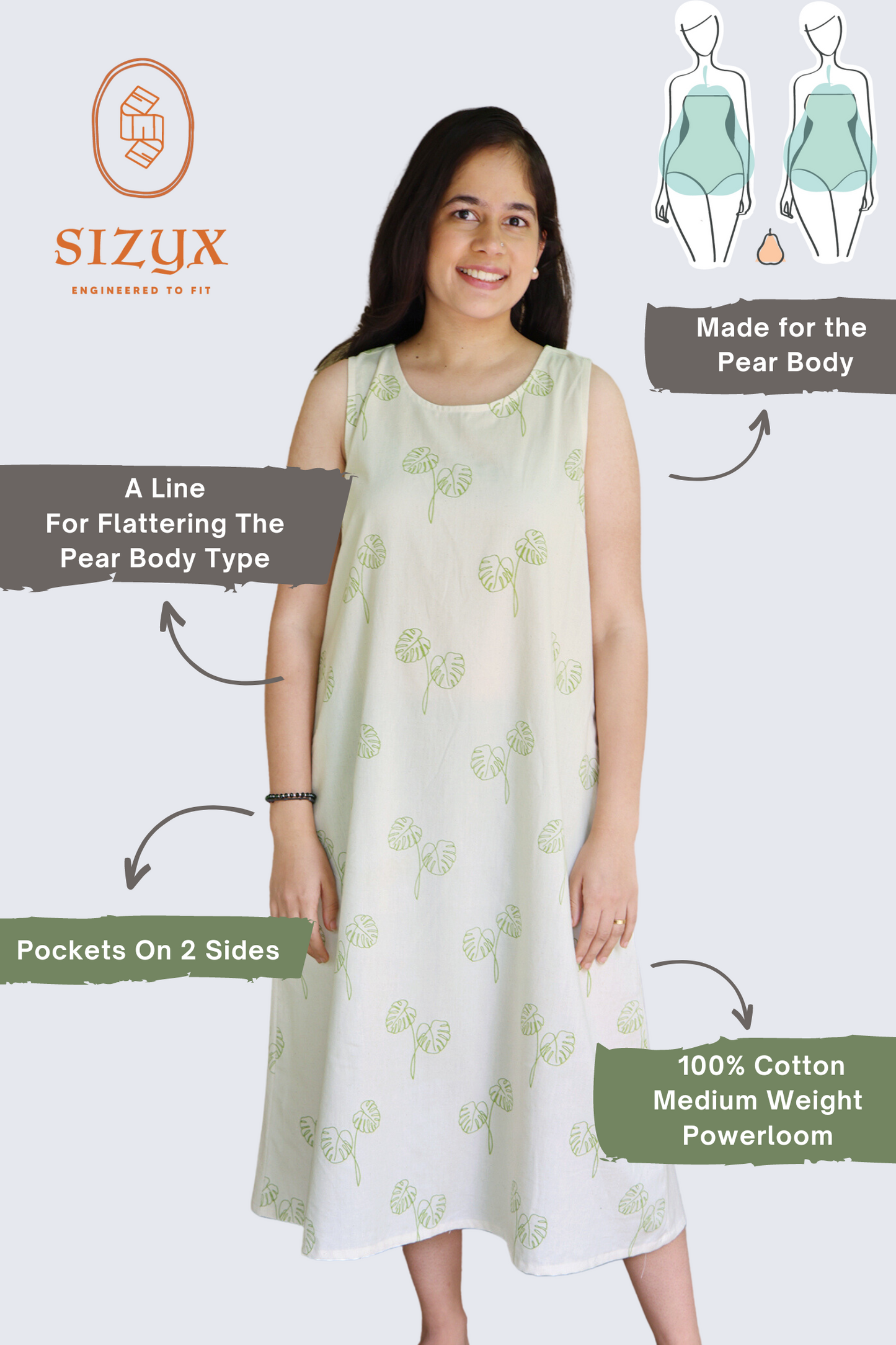 Off-White Botanical Printed Sleeveless Maxi Dress