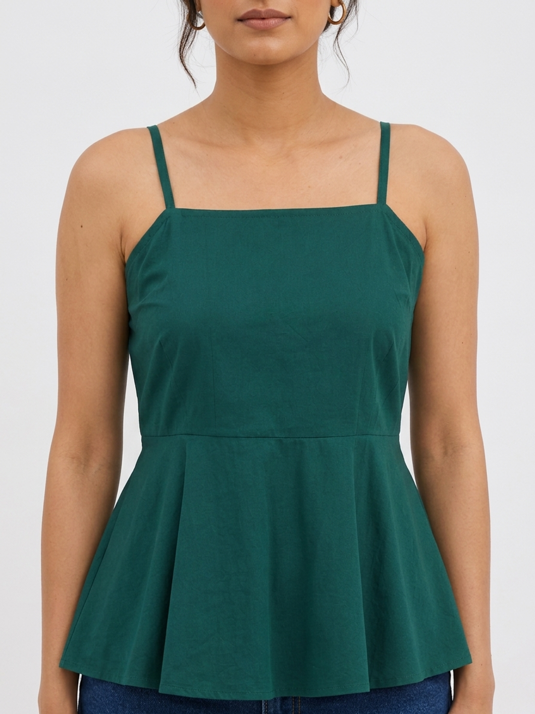 Myrtle Green Peplum Top