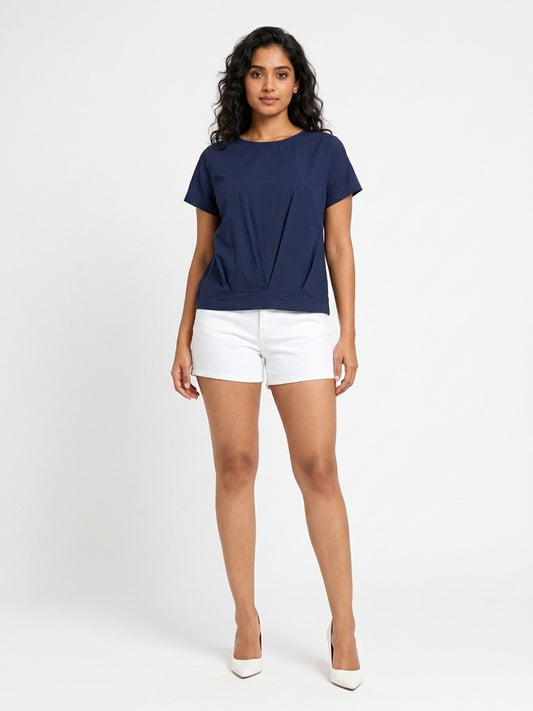 Navy Kaftan Top