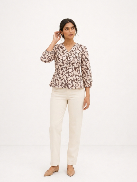 Autumn Breeze Peplum Top