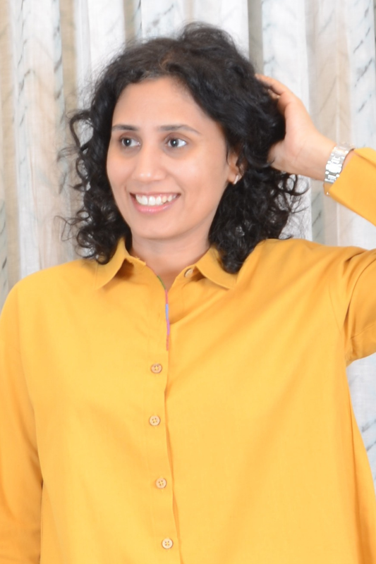 Embroidered Ochre Luxe Timeless Style Shirt