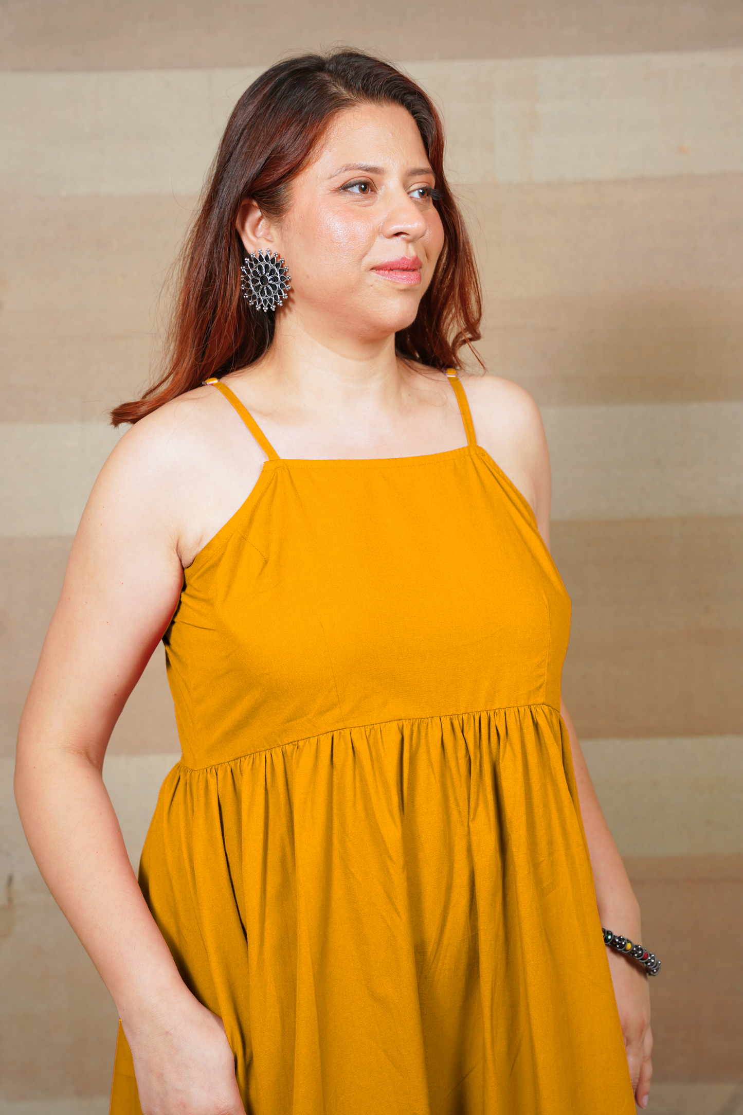 Ochre and Green Equinox Dress