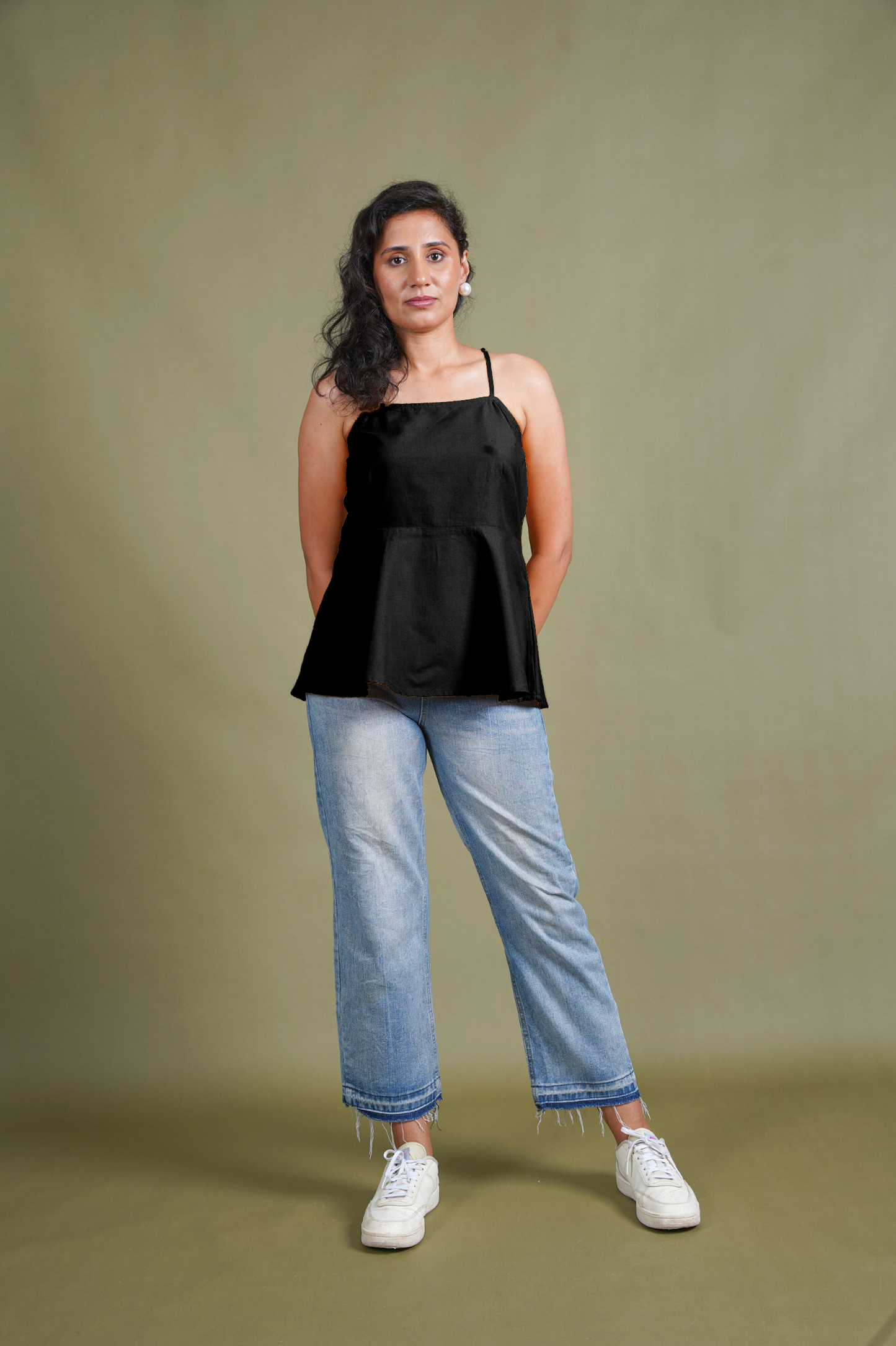 Marigold Bloom Peplum Top