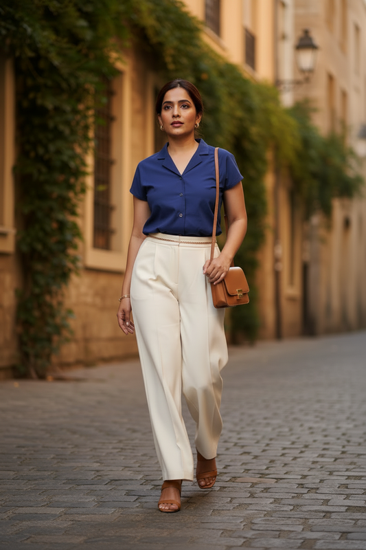 Twilight Blue Notch Collar Shirt