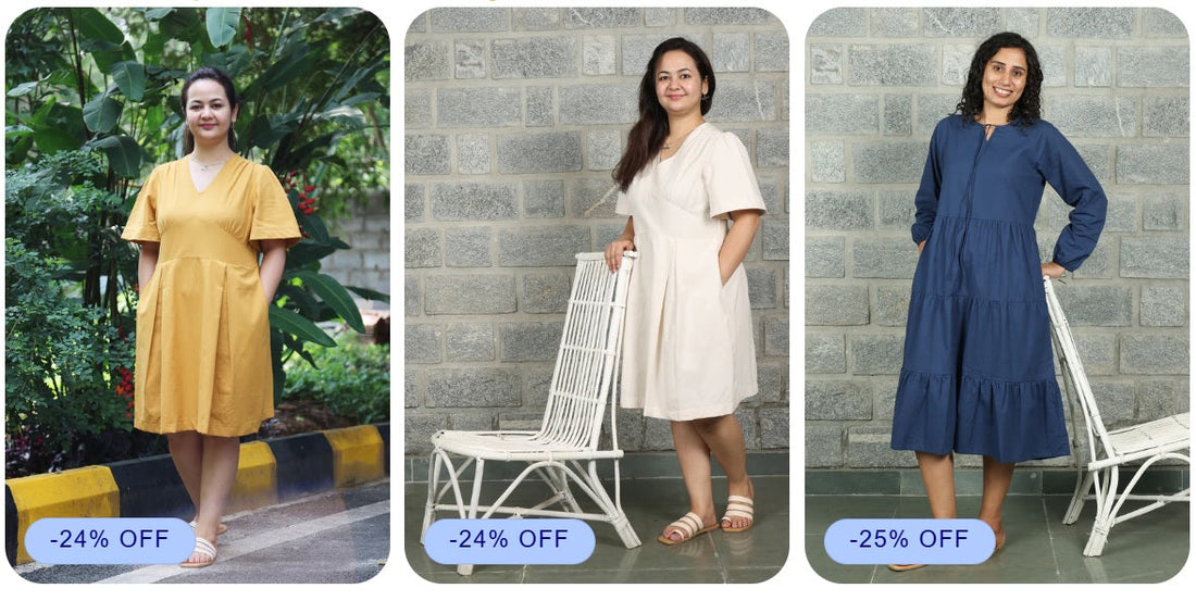 Effortless Style Redefined: Cotton Sleeveless Shrug for Women & the Yellow Black Elegance Dress