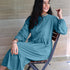 Tiered fine Cotton Teal Dress