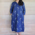 Indigo Blue Printed Pure Cotton Midi Dress