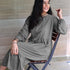 Tiered fine Cotton Grey Dress