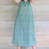 Green and Blue Geometrical Printed Sleeveless Maxi Dress