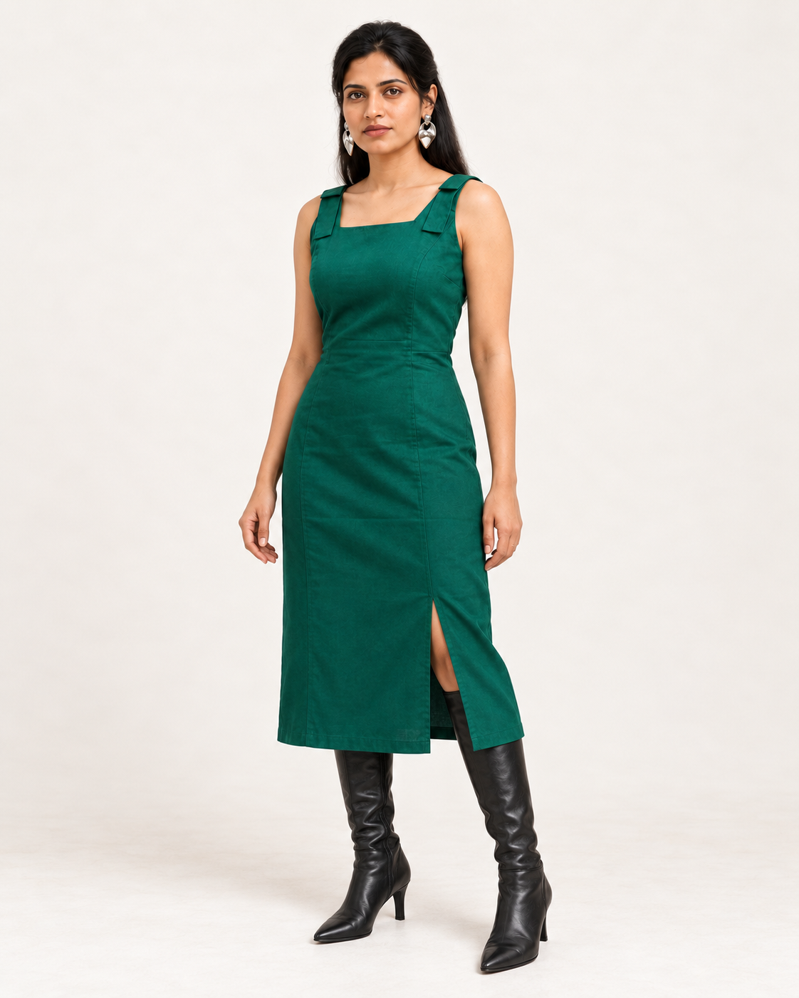 Myrtle Green Muse Slit Dress