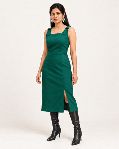 Myrtle Green Muse Slit Dress