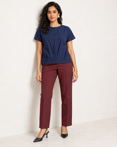Navy Kaftan Top