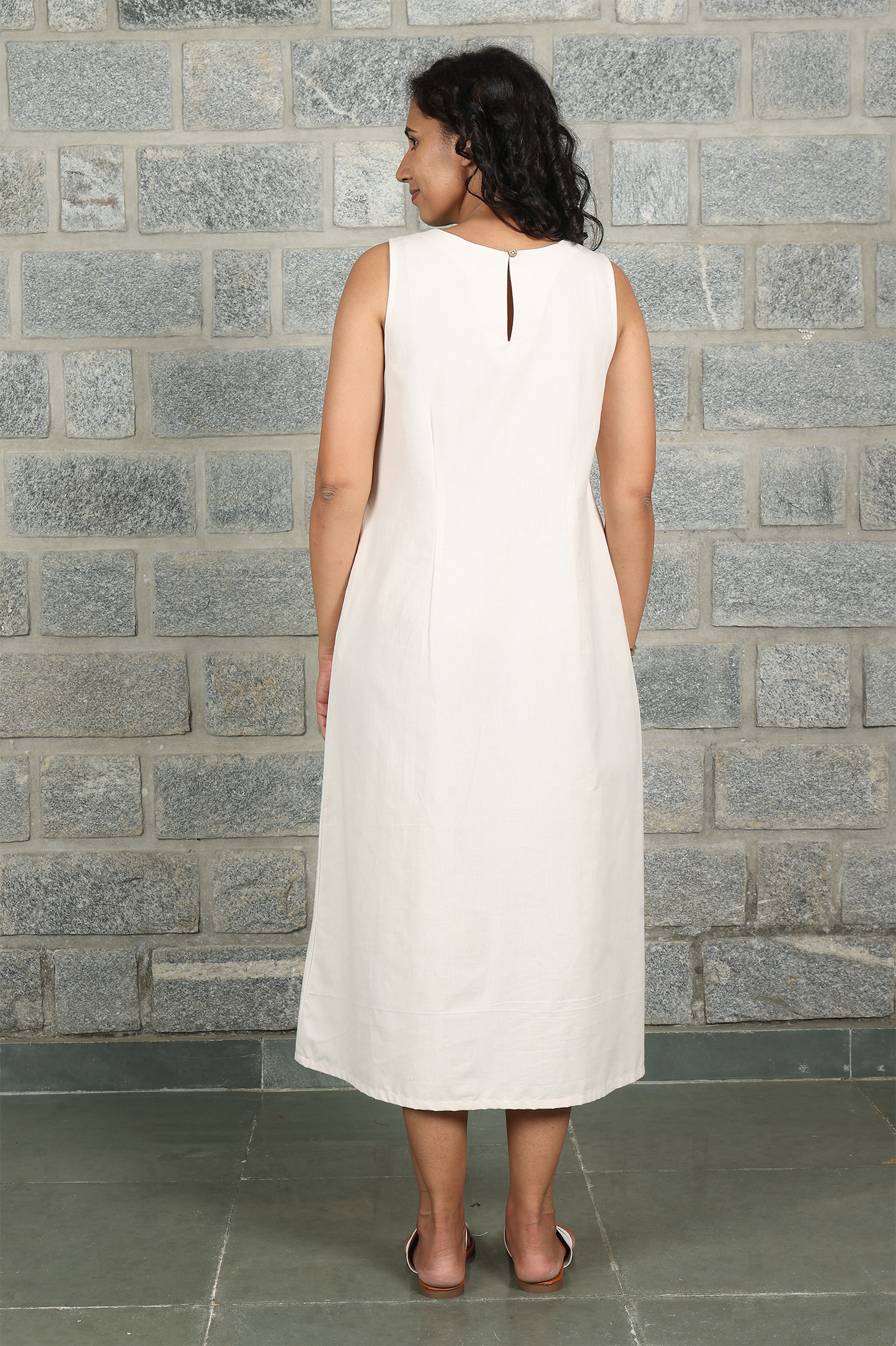 Kora Sleeveless Maxi Dress with Embroidery