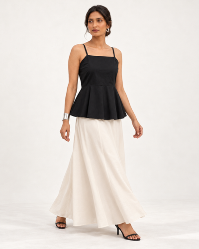 Black Peplum Top