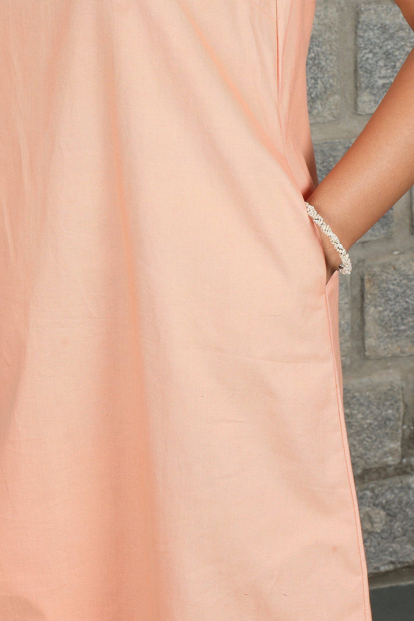 Pink Peach Sleeveless Maxi Dress