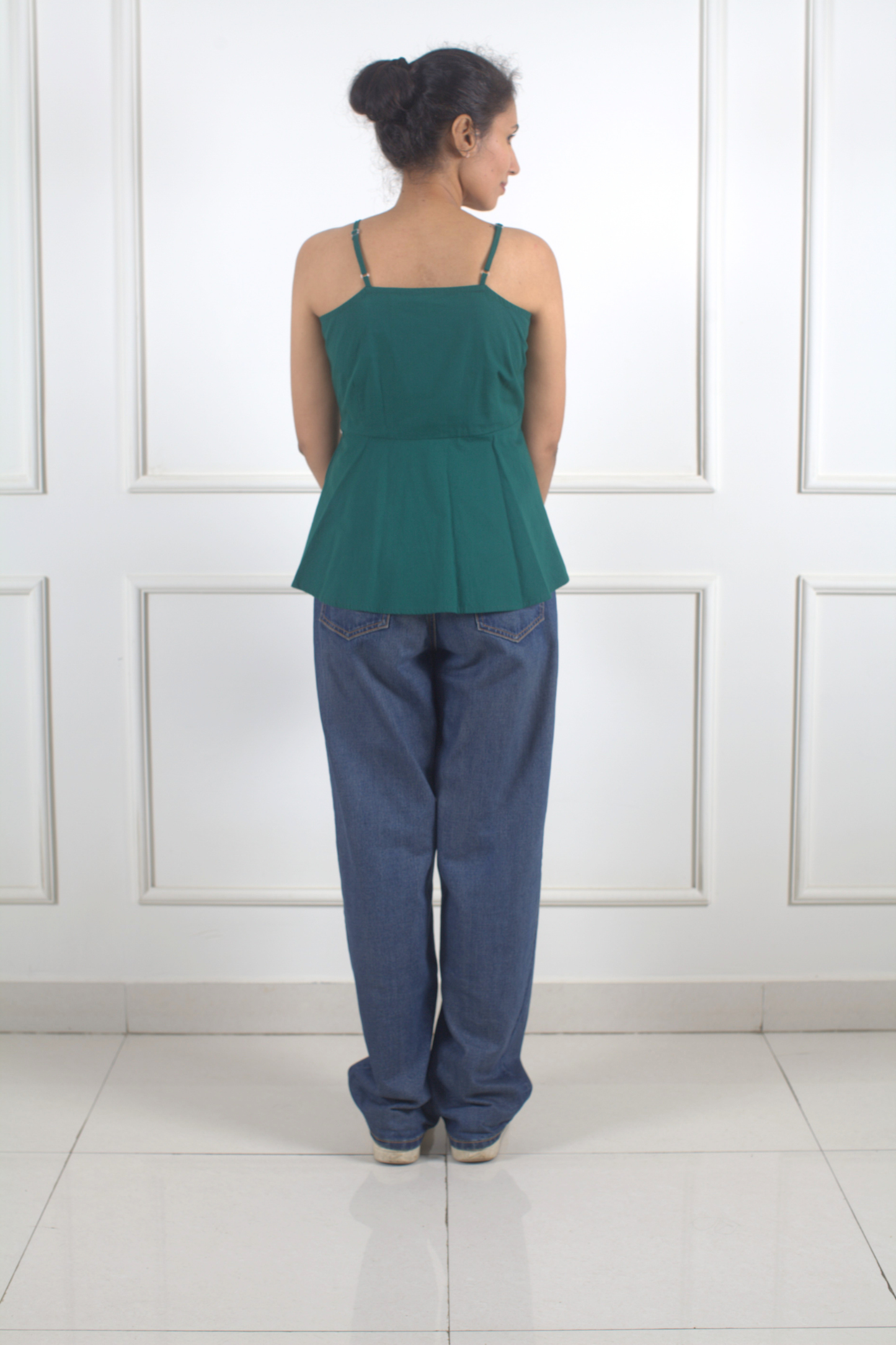 Myrtle Green Peplum Top