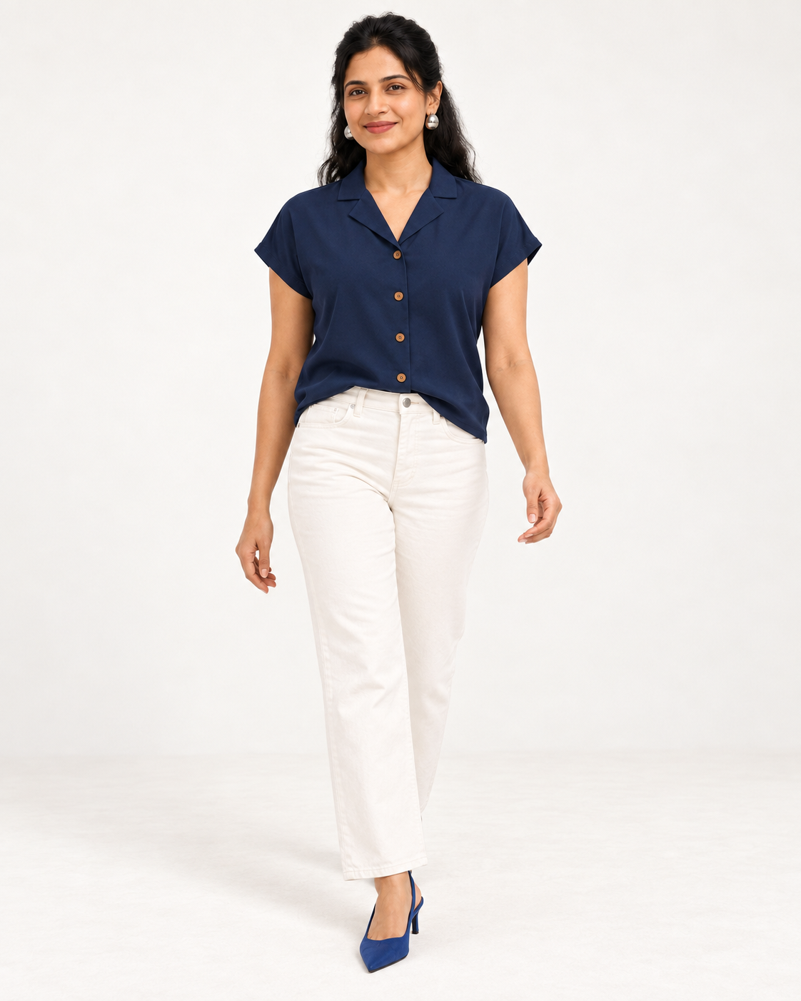 Twilight Blue Notch Collar Shirt