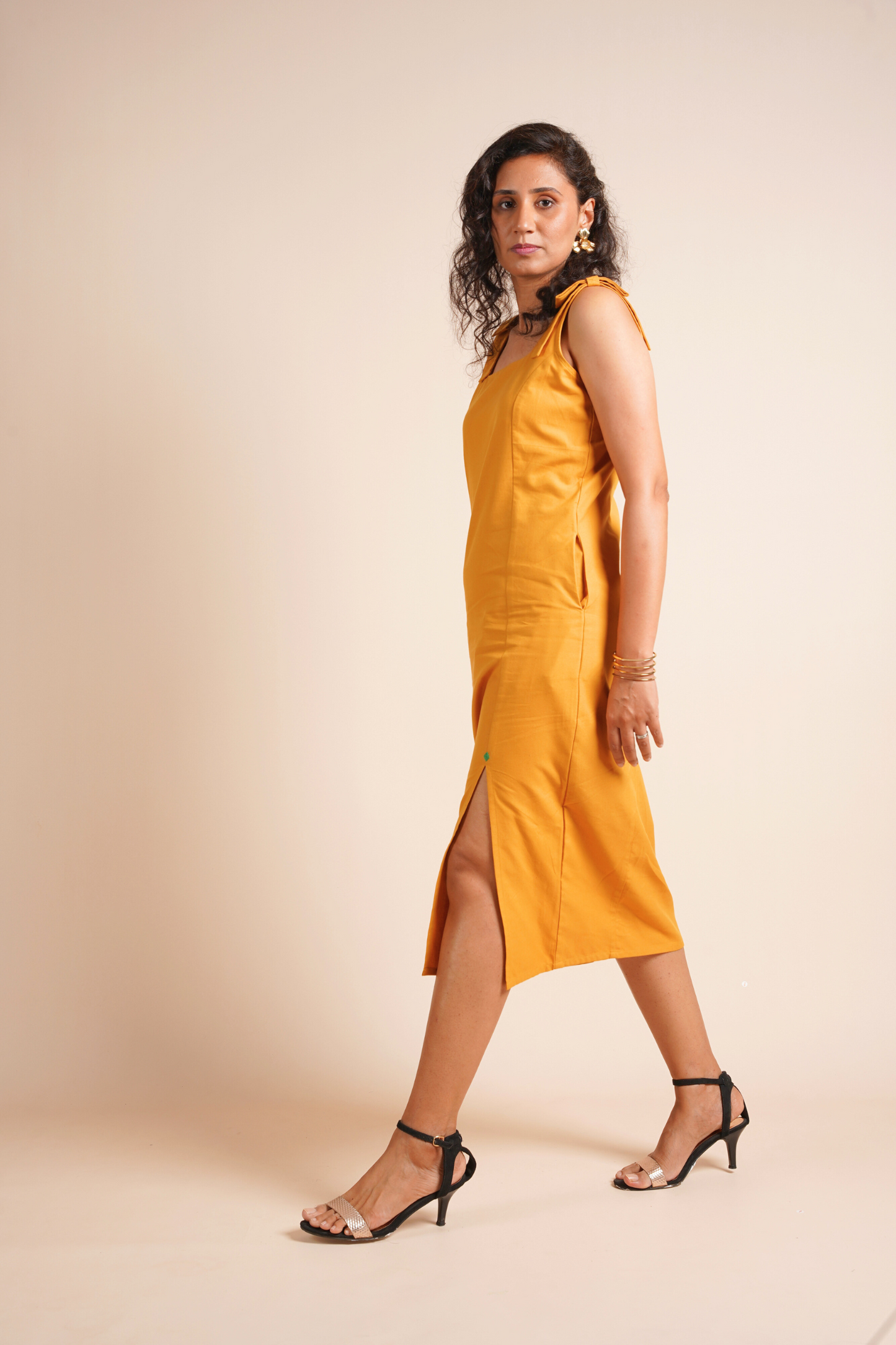 Marigold Muse Slit Dress