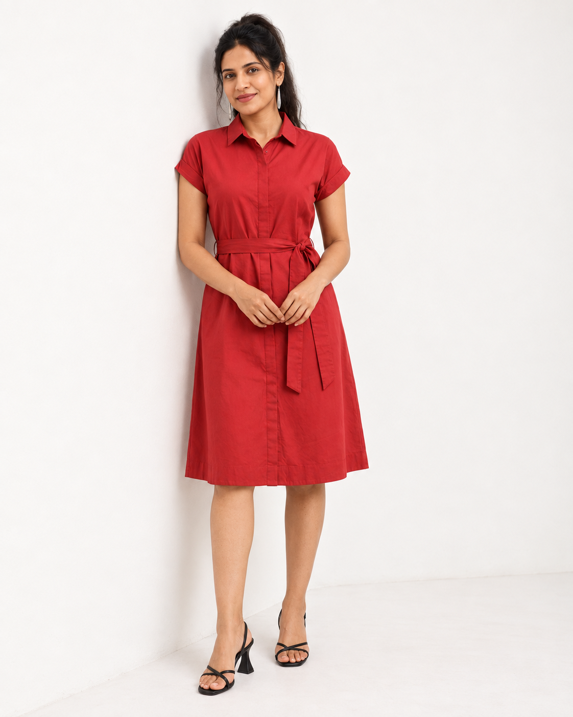Authority In Motion Red dress | Bold Pear Shape Essential