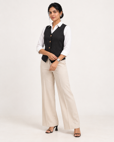 Black Waist Coat | Hourglass Fit Essential