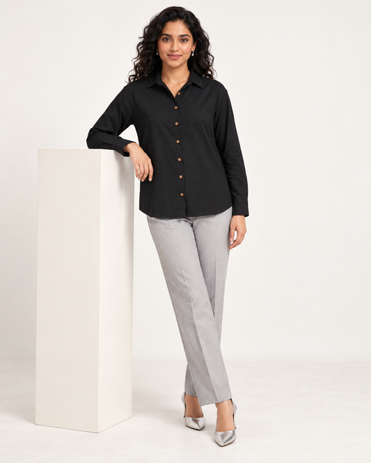 Black Luxe Timeless Style Shirt