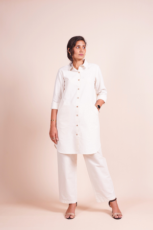 Ivory Drift Tunic Shirt