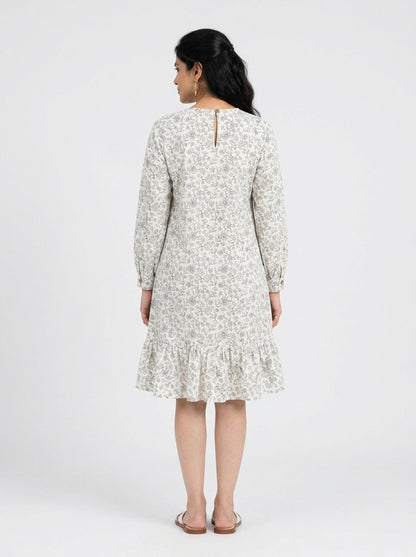 Off-White Tiered A-Line Dress