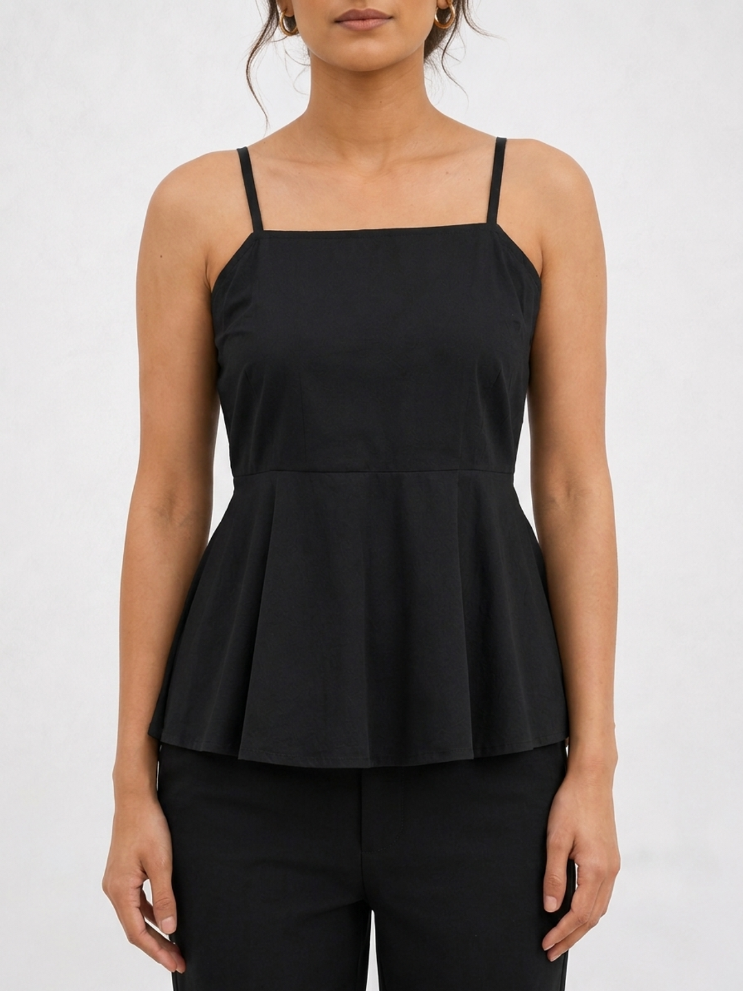 Black Peplum Top