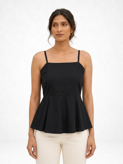 Black Peplum Top