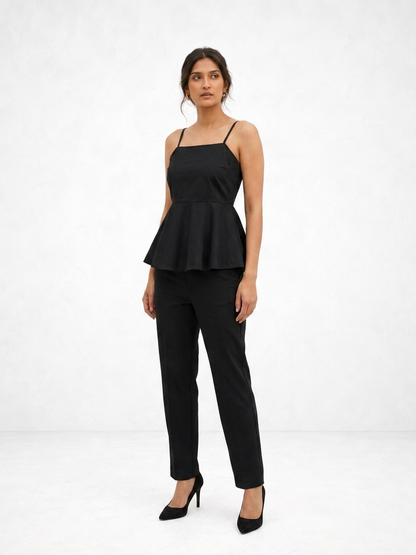 Black Peplum Top