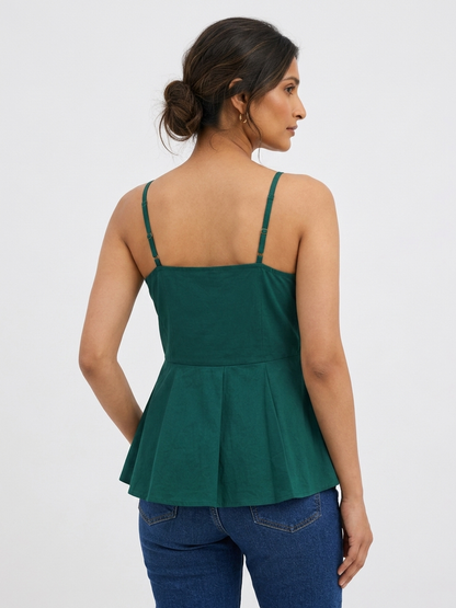 Myrtle Green Peplum Top
