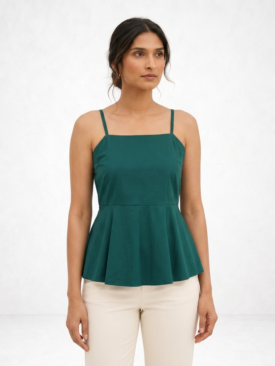 Myrtle Green Peplum Top