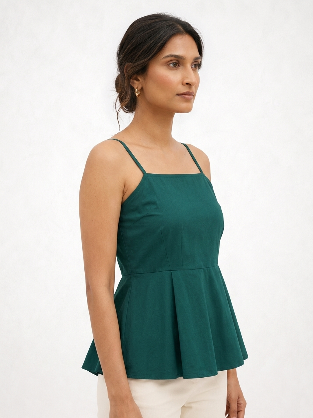 Myrtle Green Peplum Top