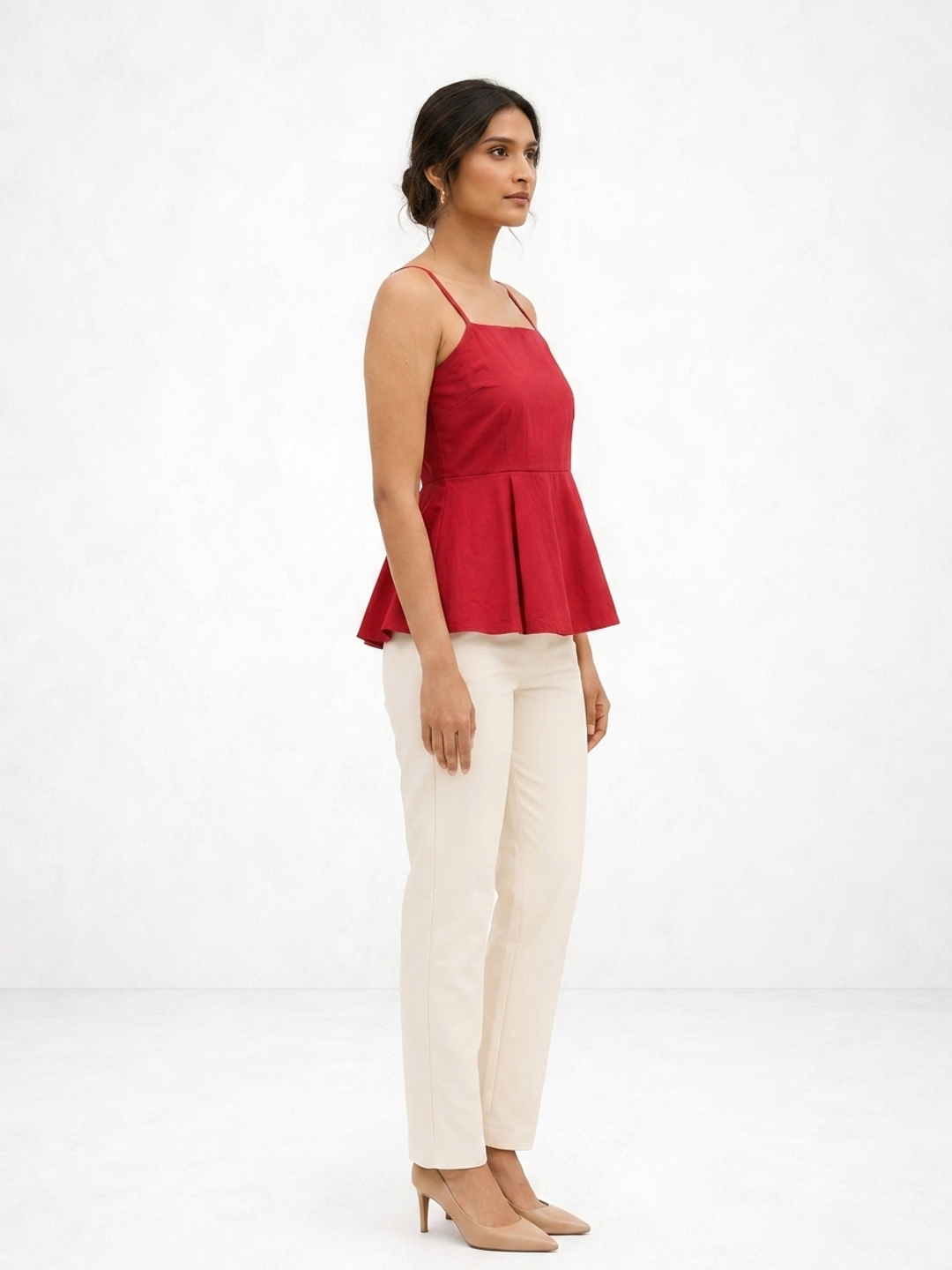 Red Peplum Top