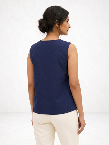 Navy Elevated Ease Top