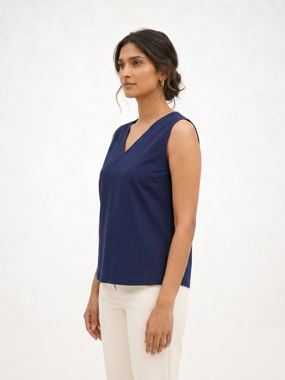 Navy Elevated Ease Top
