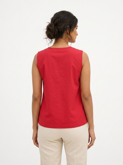 Red Elevated Ease Top