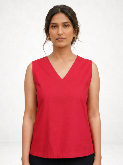 Red Elevated Ease Top