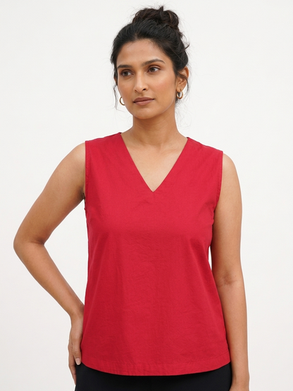 Red Elevated Ease Top