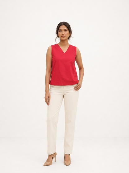 Red Elevated Ease Top