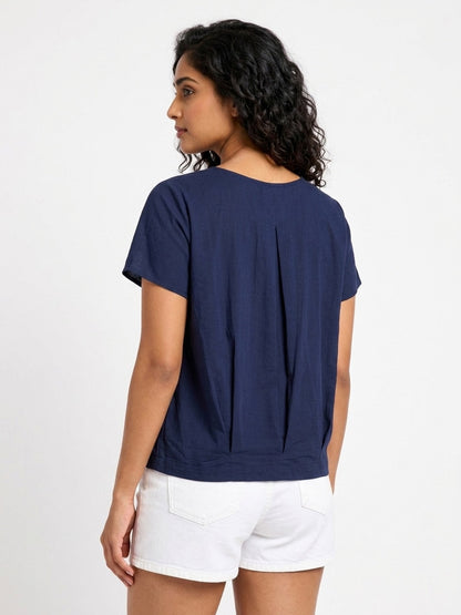 Navy Kaftan Top