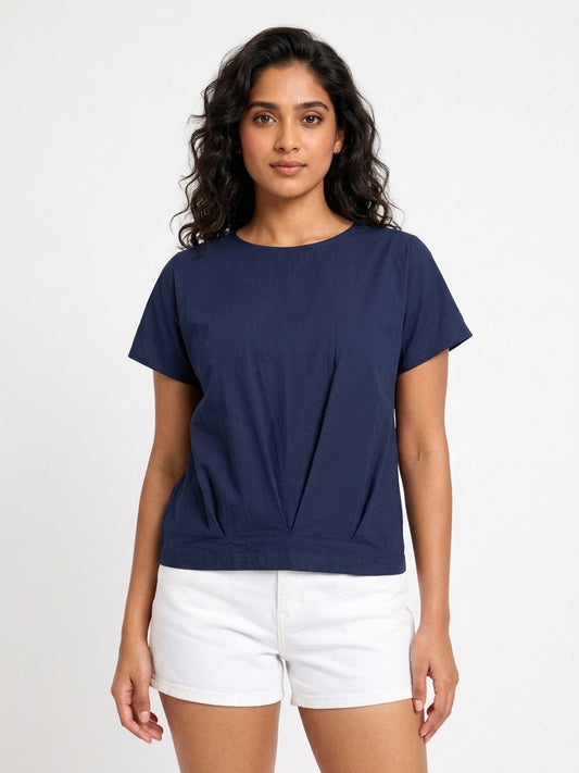 Navy Kaftan Top