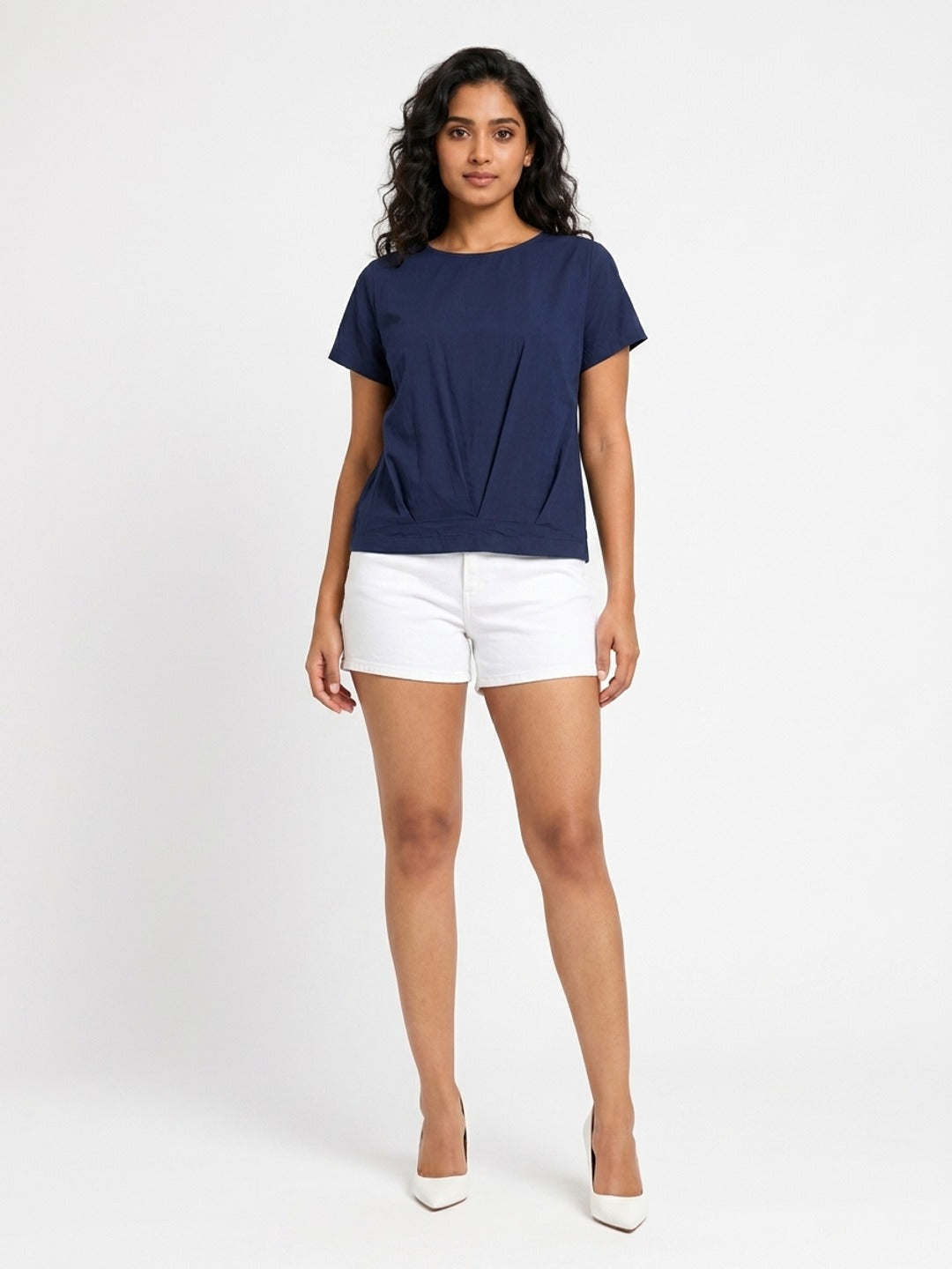 Navy Kaftan Top