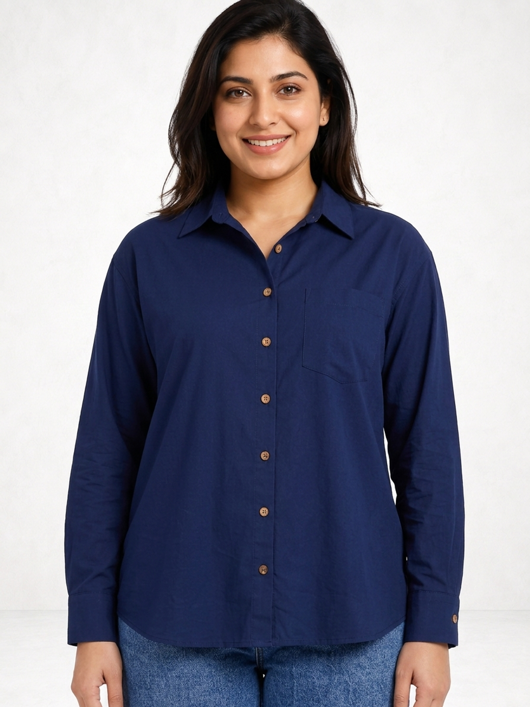 Navy Luxe Timeless Style Shirt