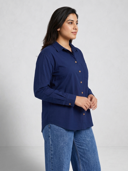 Navy Luxe Timeless Style Shirt