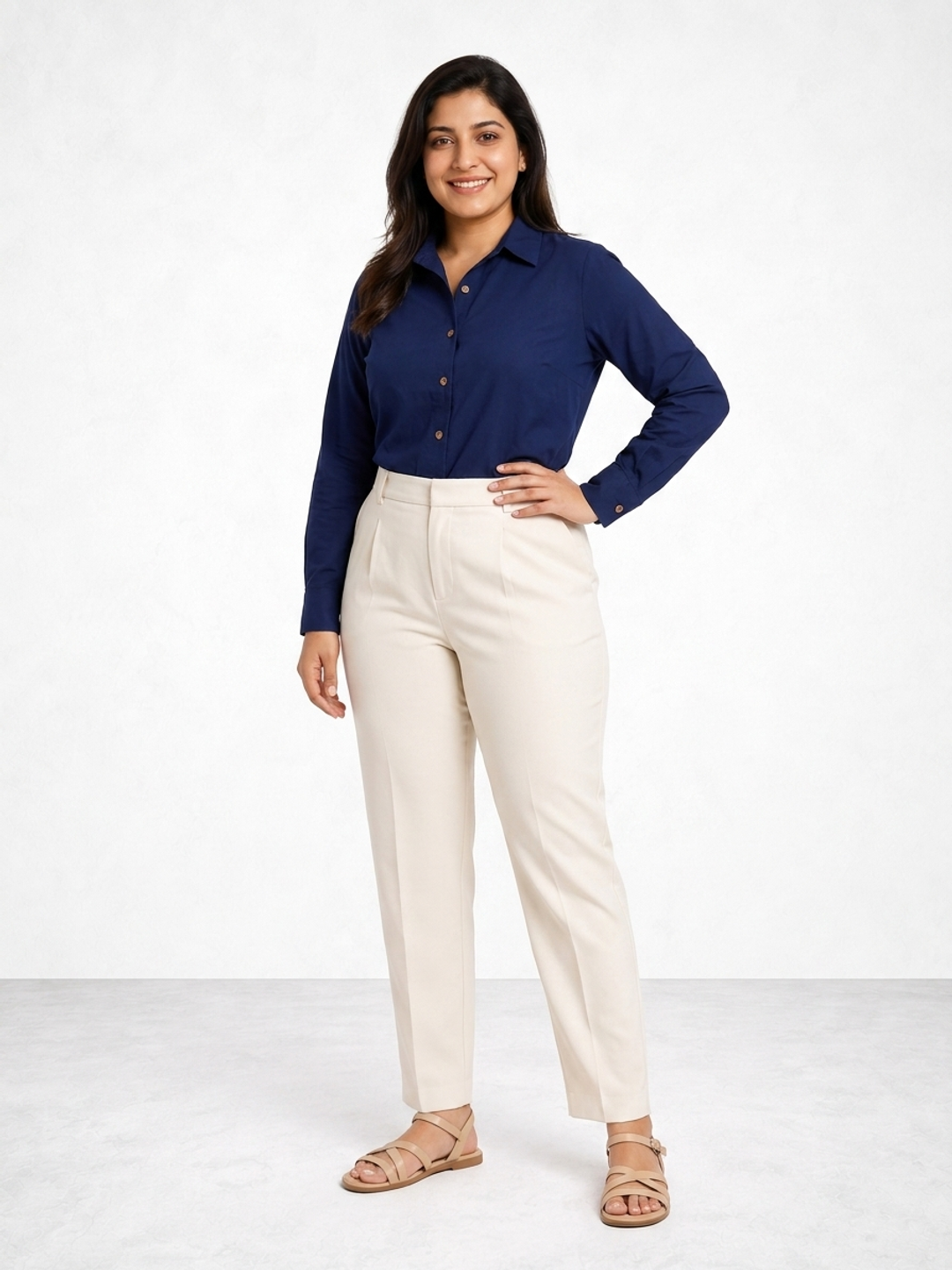 Navy Luxe Timeless Style Shirt